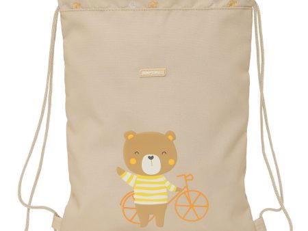 Backpack with Strings Safta Osito Beige 26 x 34 x 1 cm For Discount