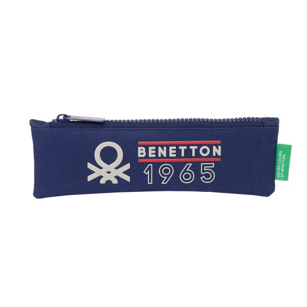 School Case Benetton Varsity Grey Navy Blue 20 x 6 x 1 cm Online