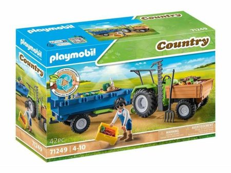 Vehicle Playset Playmobil 71249 42 Pieces Tractor Hot on Sale