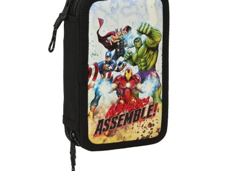 Double Pencil Case The Avengers Forever Multicolour 12.5 x 19.5 x 4 cm (28 Pieces) Supply