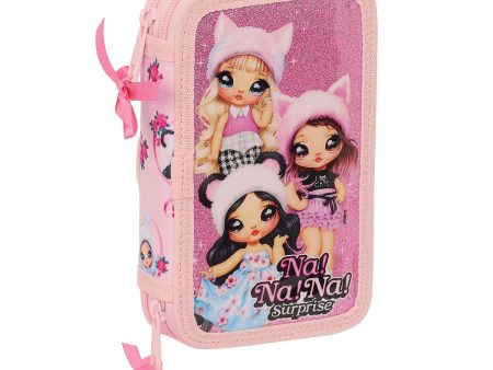 Double Pencil Case Na!Na!Na! Surprise Fabulous Pink 12.5 x 19.5 x 4 cm (28 Pieces) Cheap