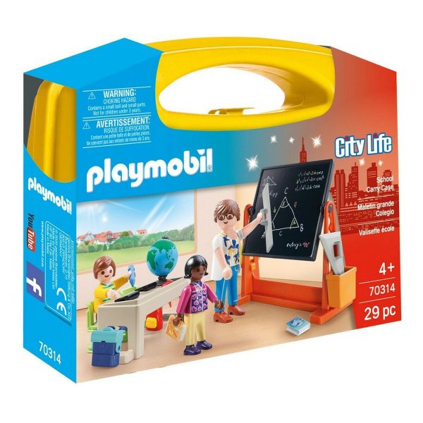 Playset City Life School Carry Case Playmobil 70314 (29 pcs) Online Sale