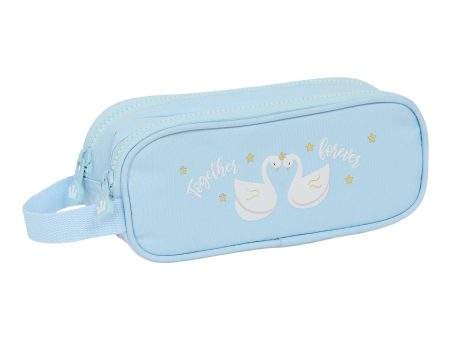 Double Carry-all Glow Lab Cisnes Light Blue 21 x 8 x 6 cm Sale