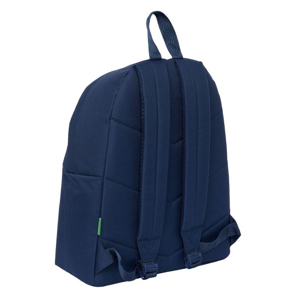 School Bag Benetton Italy Navy Blue 33 x 42 x 15 cm Online Hot Sale