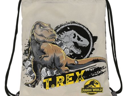 Backpack with Strings Jurassic World Warning Grey 35 x 40 x 1 cm Online Hot Sale