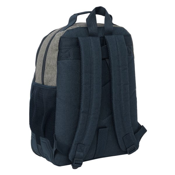 School Bag Kappa Dark navy Grey Navy Blue 32 x 42 x 15 cm Fashion