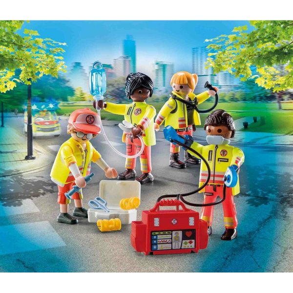 Playset Playmobil 71244 City Life Rescue Team 25 Pieces Discount