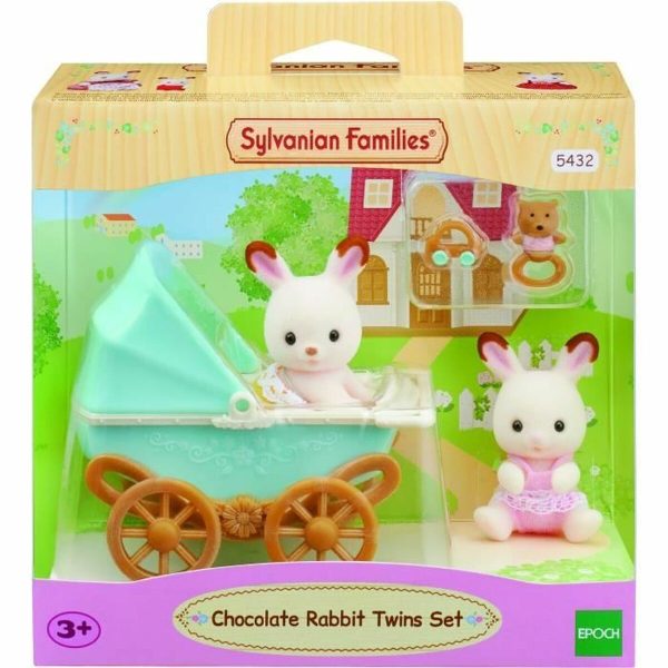 Playset Sylvanian Families Chocolate Bunny Twins and Double Stroller Sale